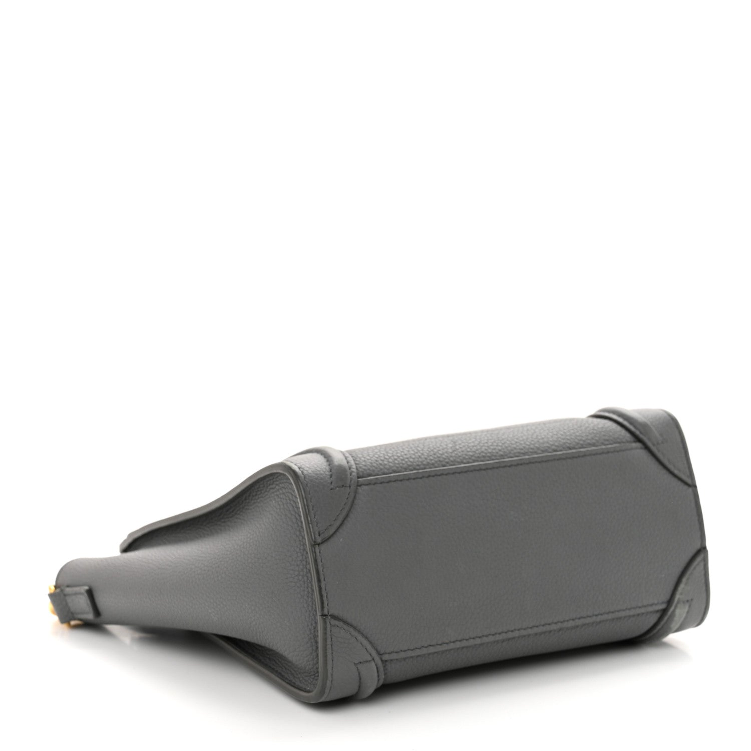 Drummed Calfskin Nano Luggage Kohl