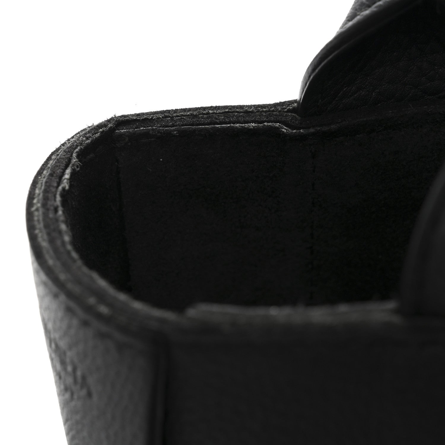 Grained Calfskin Intrecciato Mini Arco Tote Black