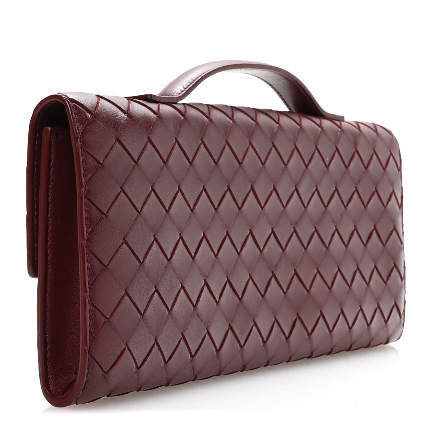 Nappa Intrecciato Long Andiamo Top Handle Clutch Barolo