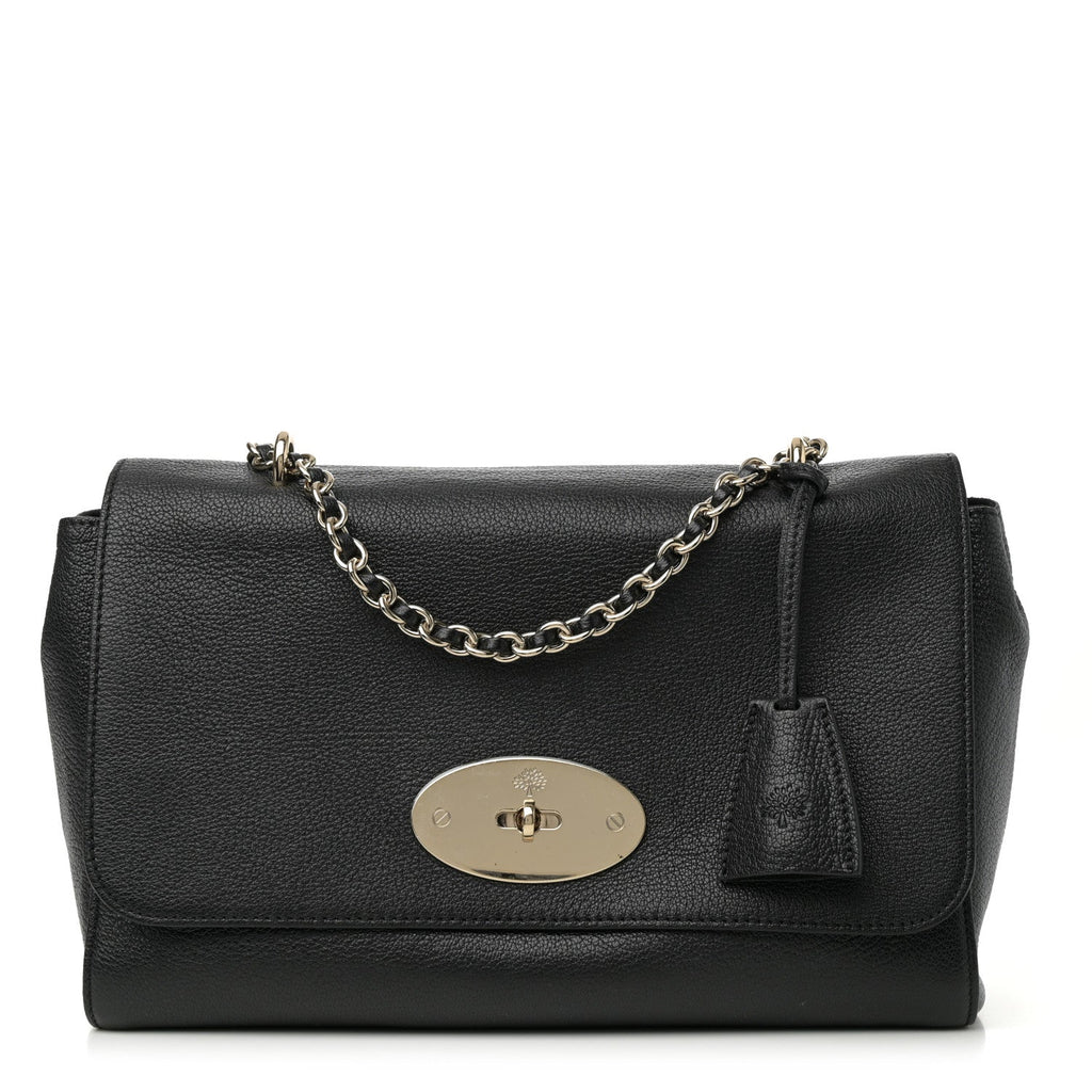 Glossy Goatskin Medium Lily Black