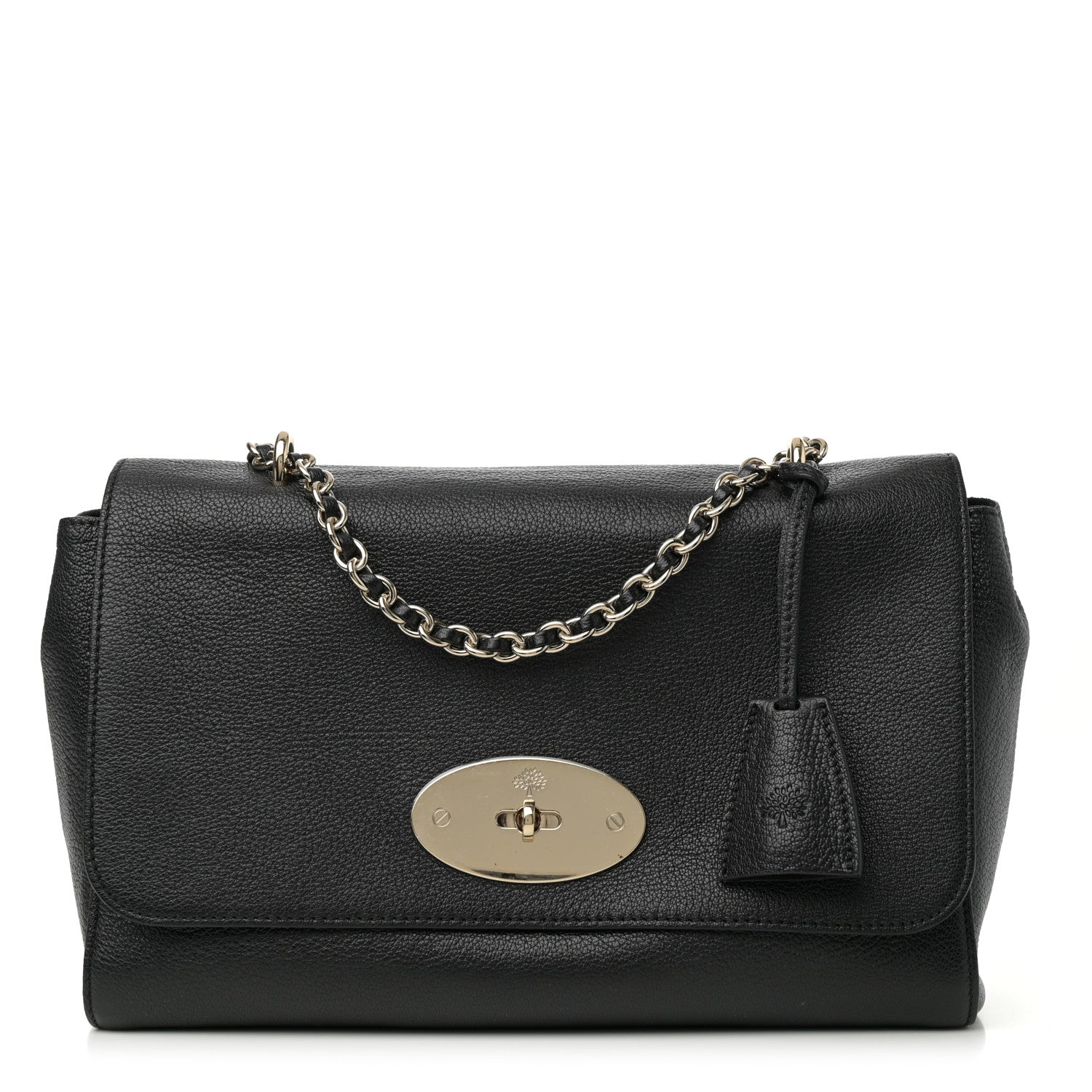 Glossy Goatskin Medium Lily Black
