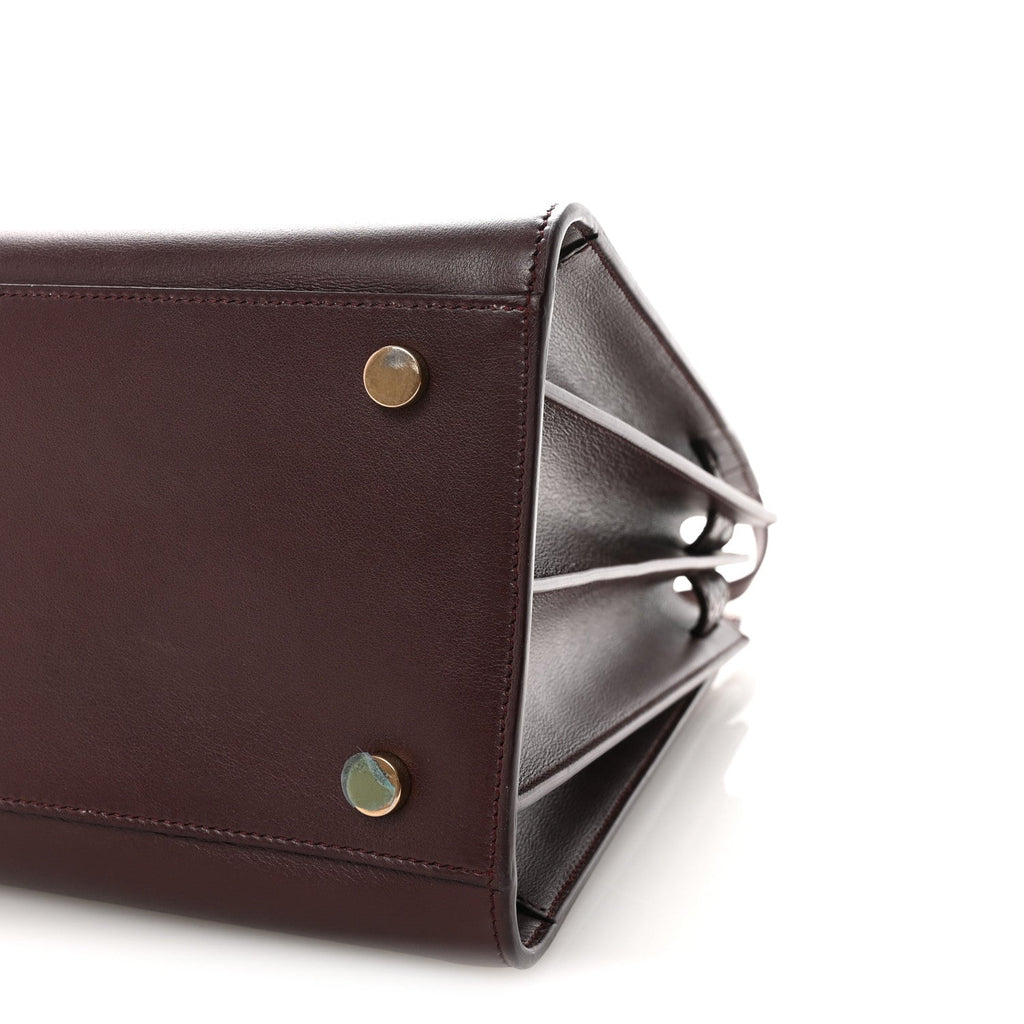 Calfskin Snakeskin Small Sac De Jour Burgundy