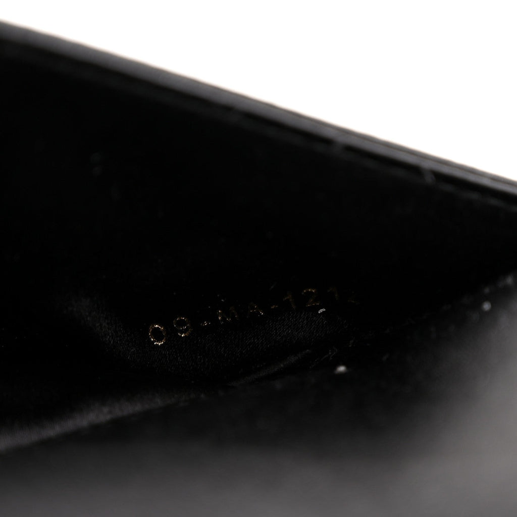 Satin Crystal Mini Saddle Bag Black
