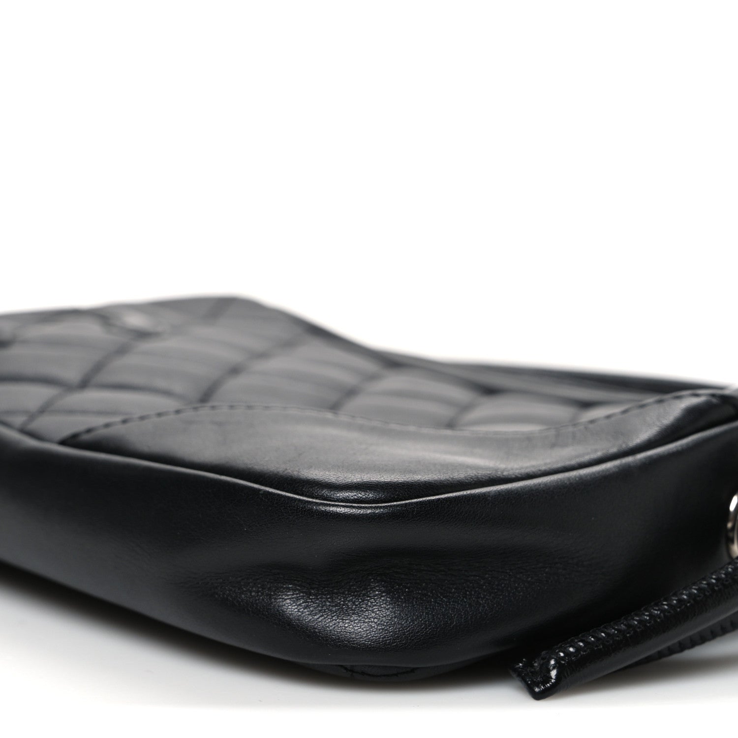 Calfskin Quilted Cambon Pochette Black