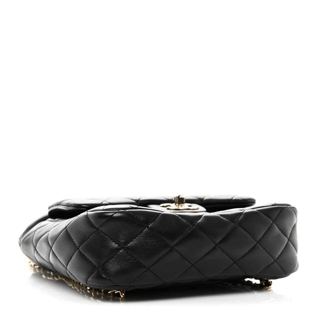 Lambskin Quilted Small In Seoul Backpack Black