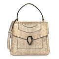 Metallic Karung Serpenti Forever Top Handle Gold