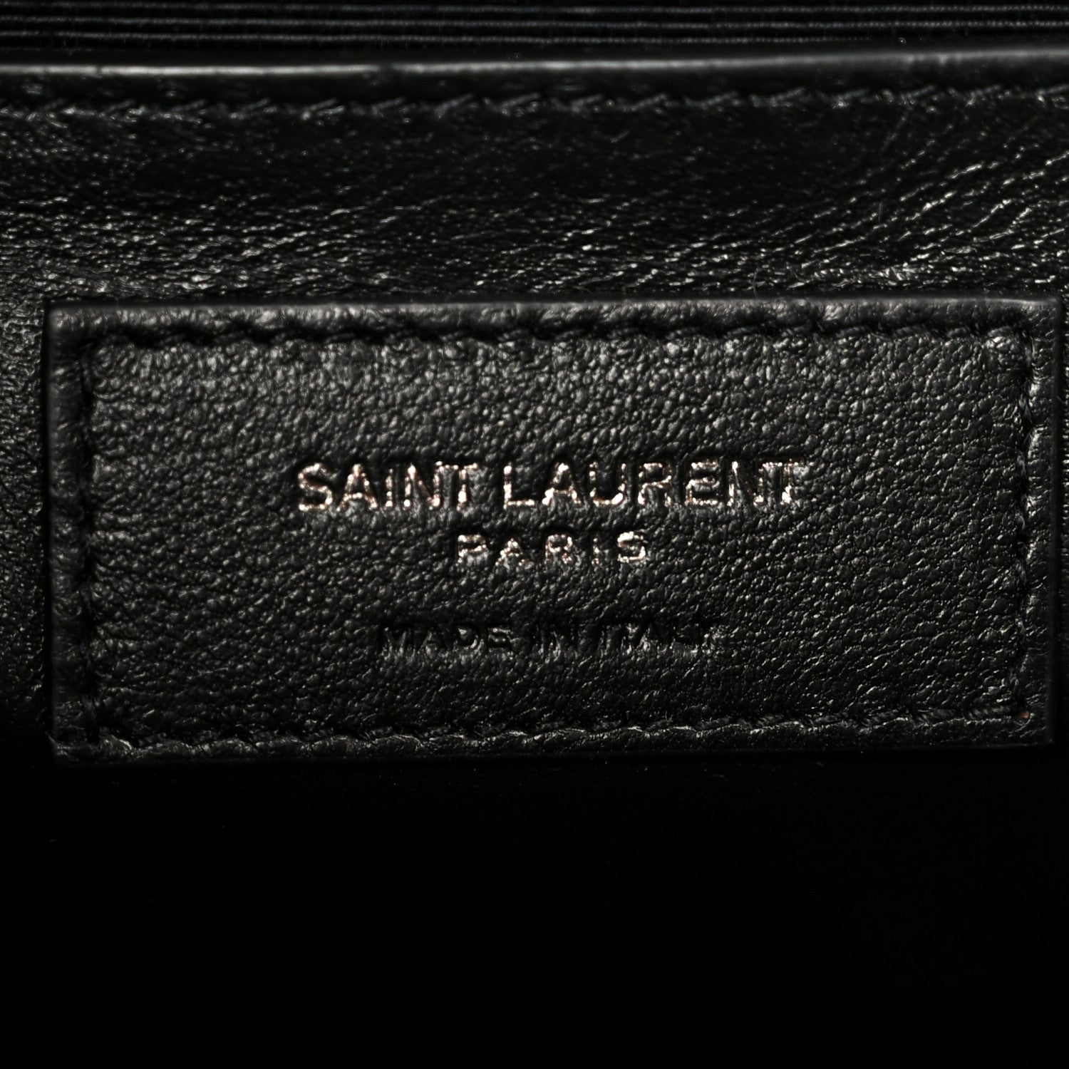 Grain De Poudre Textured Mixed Matelasse Triquilt Medium Monogram Monochrome Satchel Black