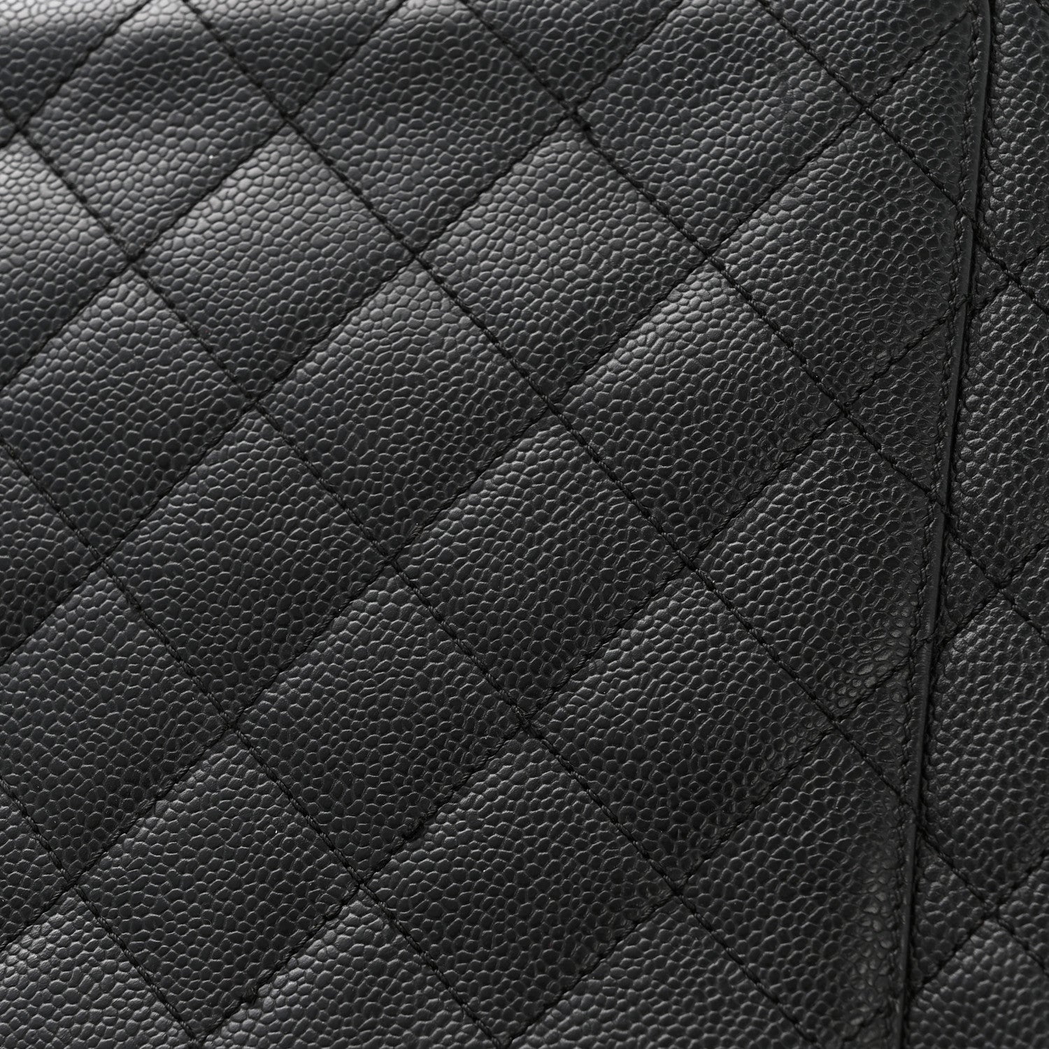 Caviar Quilted Jumbo Kelly Flap Black