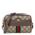 GG Supreme Monogram Web Mini Ophidia Shoulder Bag Brown