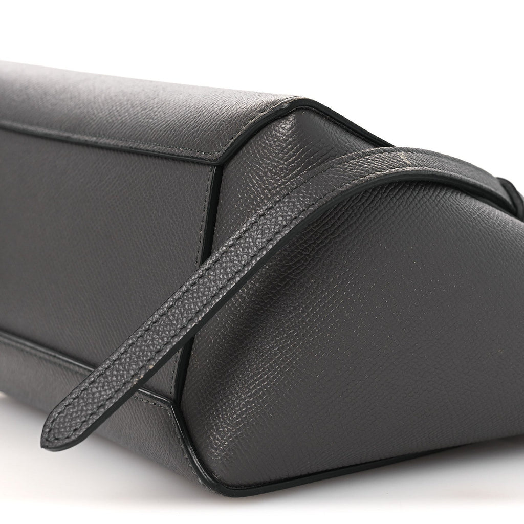 Grained Calfskin Nano Belt Bag Grey