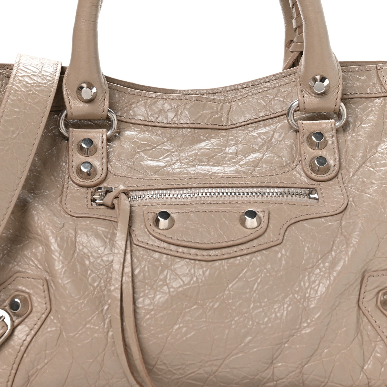Agneau Arena Silver Hardware Small Le City Beige