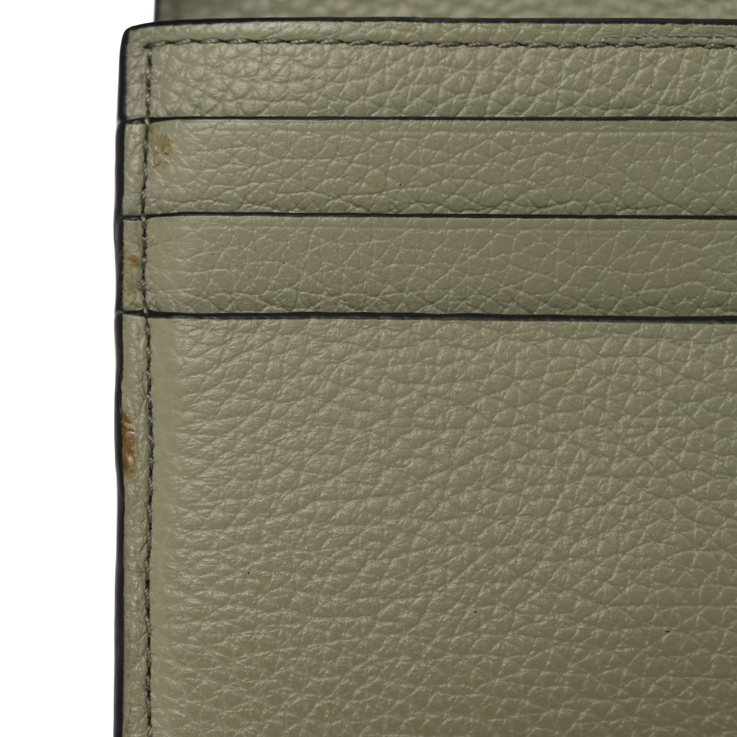 Calfskin Alphabet Long Wallet Sage