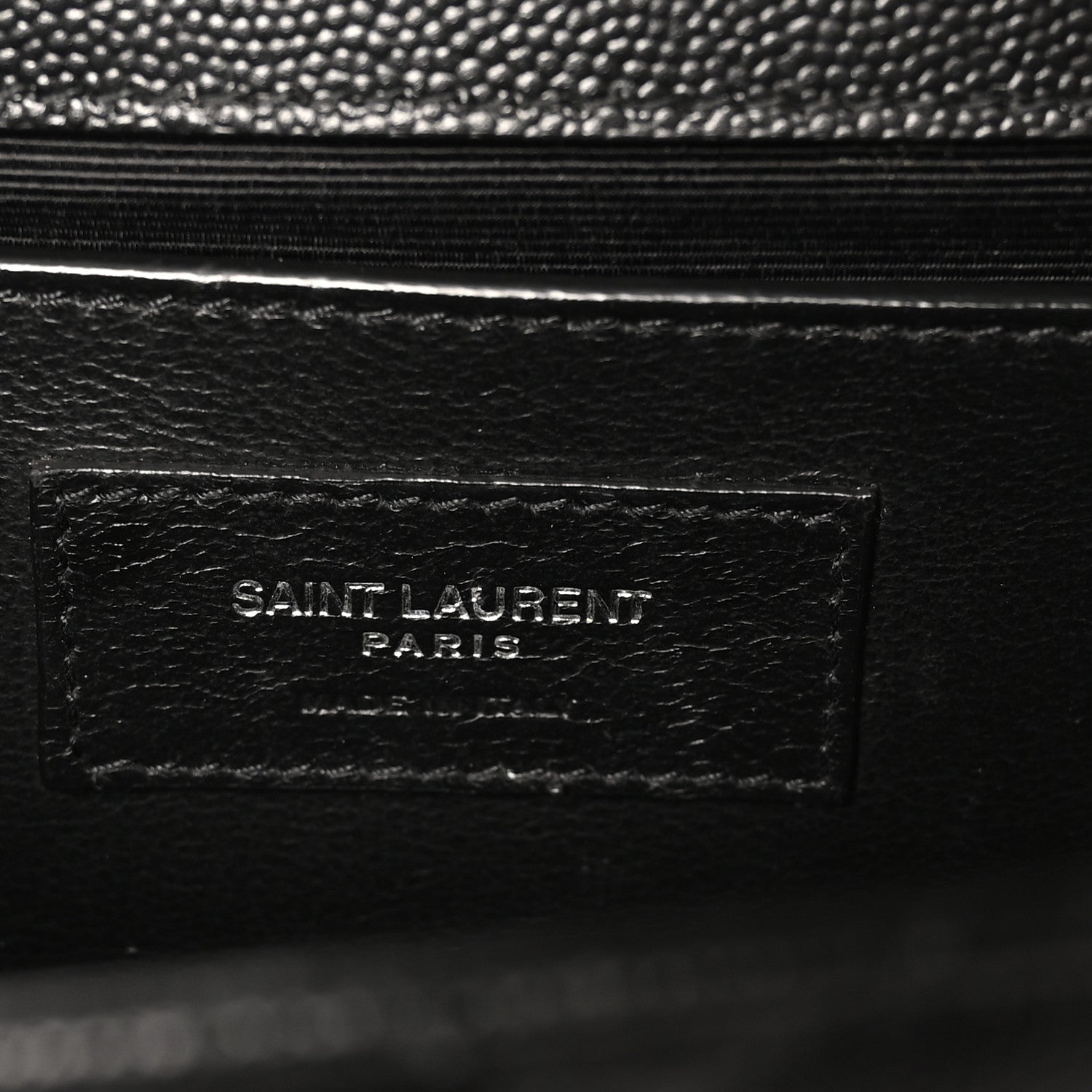 Grain De Poudre Textured Mixed Matelasse Triquilt Medium Monogram Satchel Black