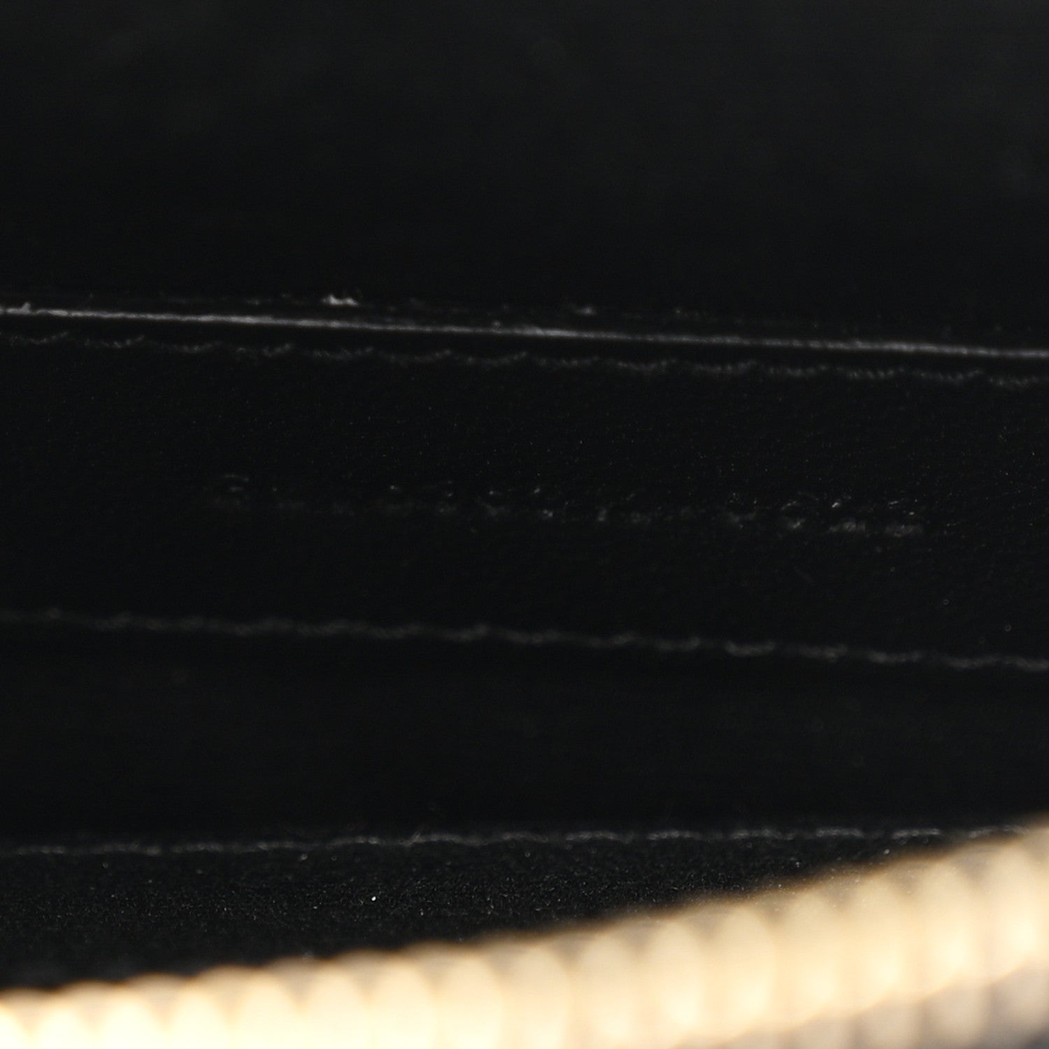 Grain De Poudre Chevron Monogram Large Bill Pouch Black