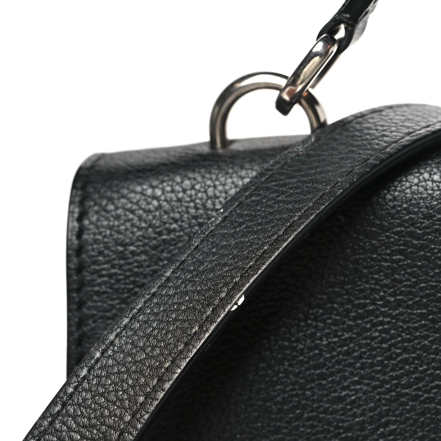 Soft Calfskin My Lockme Top Handle Vanille Black