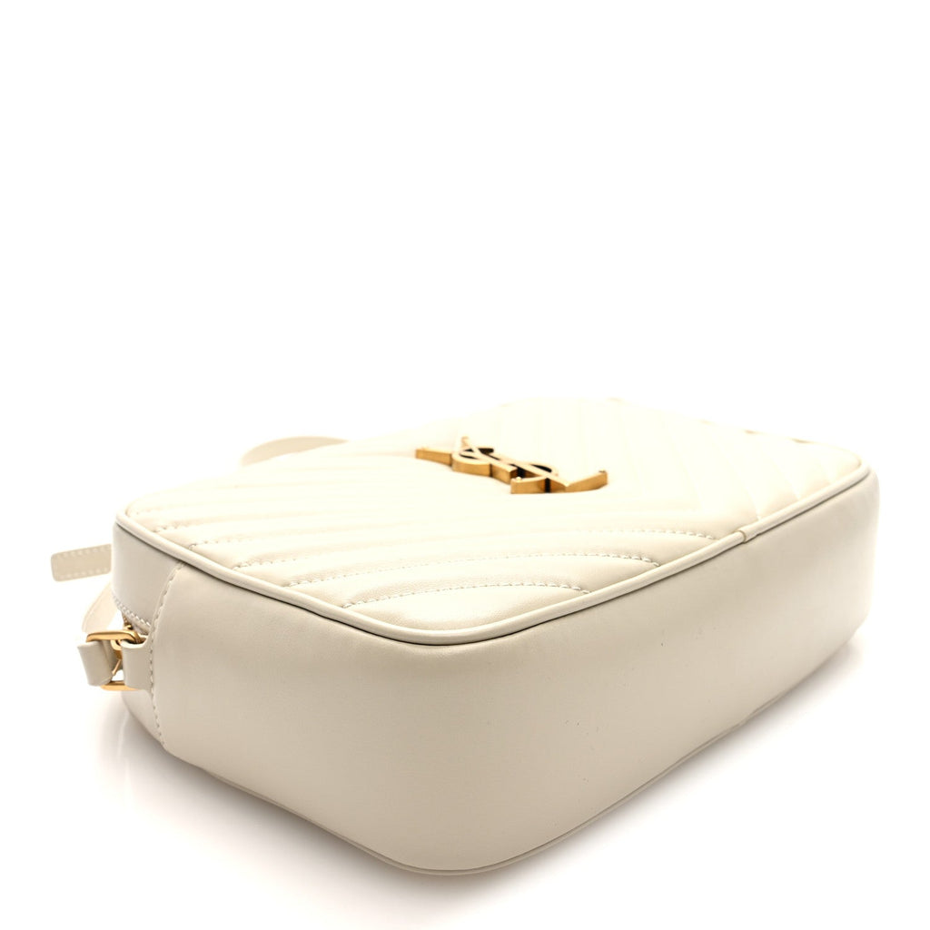 Calfskin Matelasse Monogram Lou Camera Bag Crema Soft