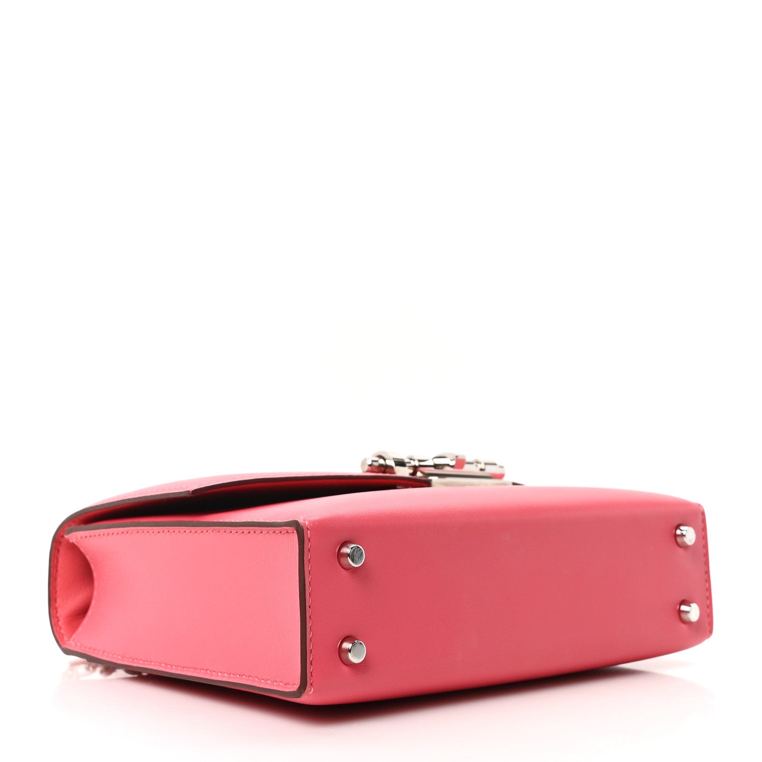 Tadelakt Mini Verrou Chaine Bag Rose Lipstick