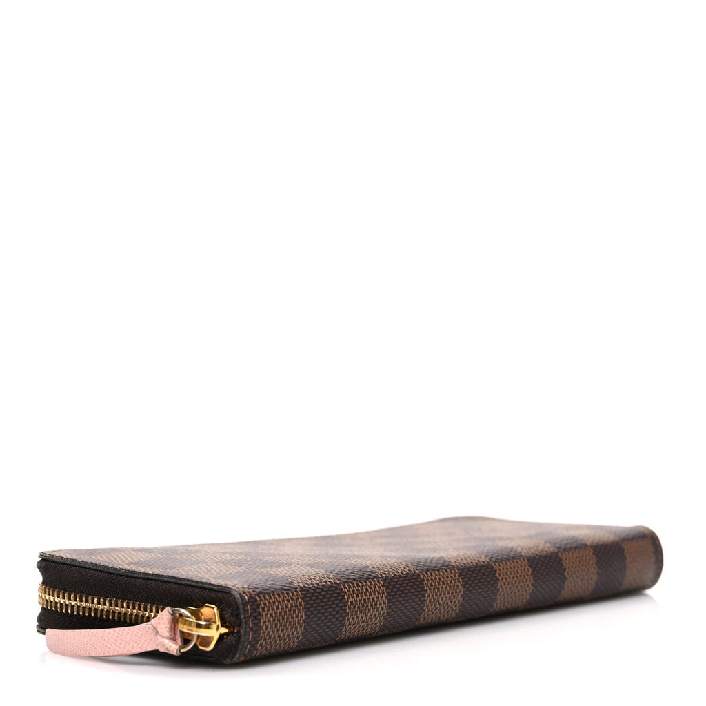 Damier Ebene Clemence Wallet Rose Ballerine