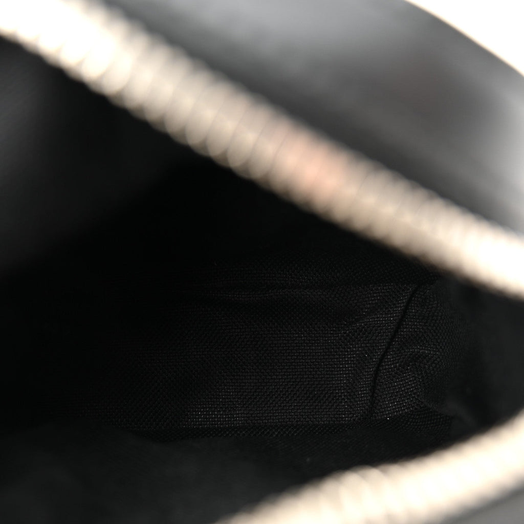 GG Supreme Monogram Appia Calfskin Web Small Camera Messenger Bag Black Grey