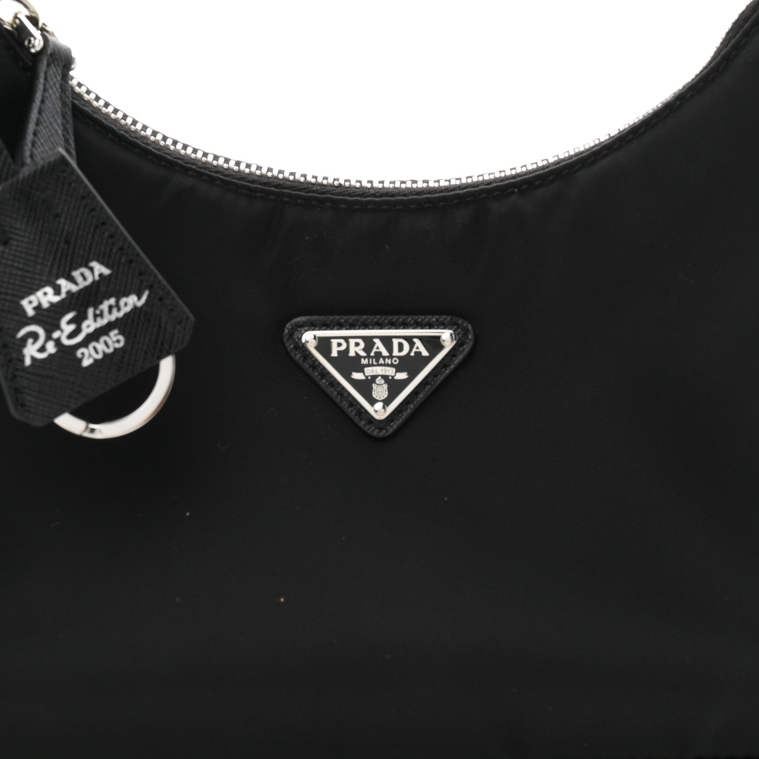 Tessuto Nylon Saffiano Mini Re-Edition 2005 Bag Black