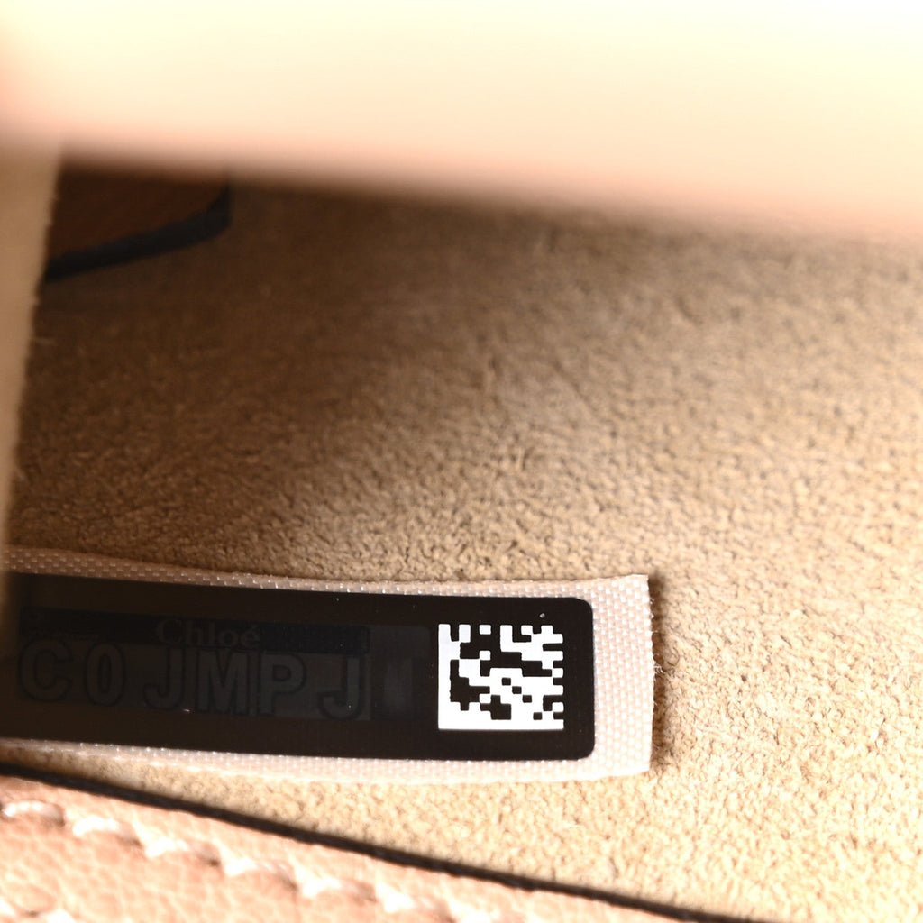 Calfskin Suede Small Nile Bracelet Bag Biscotti Beige