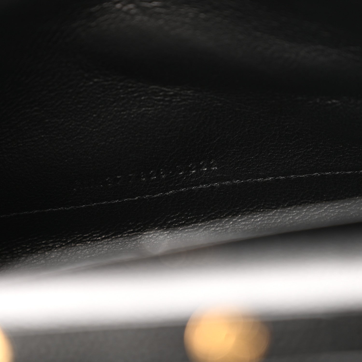 Grain De Poudre Matelasse Chevron Monogram Chain Wallet Black