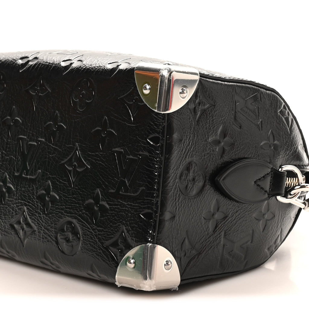Calfskin Monogram Saga Speedy Trunk 20 Black