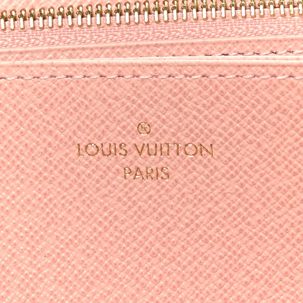 Damier Azur Zippy Wallet Rose Ballerine