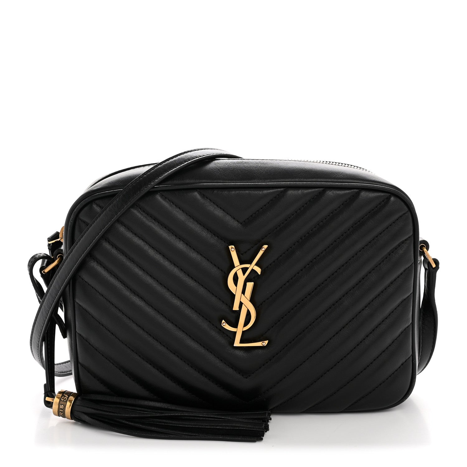 Calfskin Matelasse Monogram Lou Camera Bag Black