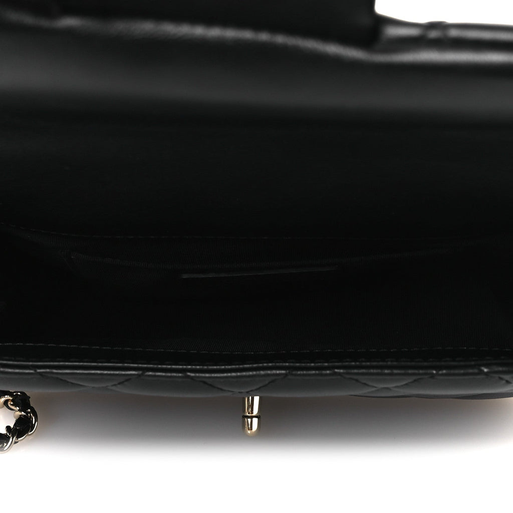 Lambskin Quilted Small My Precious Flap Black