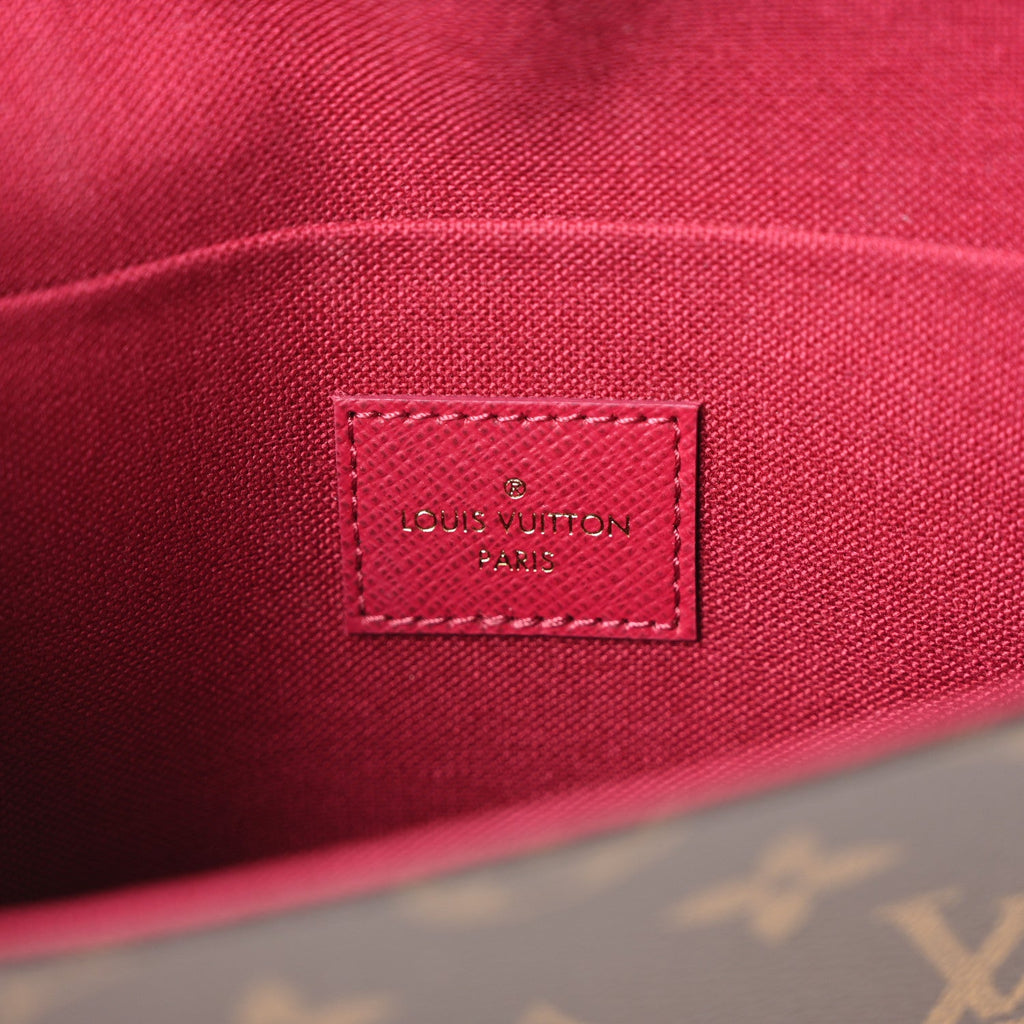 Monogram Pochette Felicie Chain Wallet Fuchsia