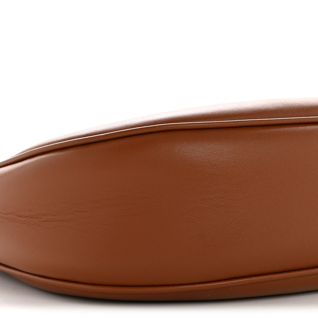 Smooth Calfskin Medium Strap Ava Triomphe Shoulder Bag Tan