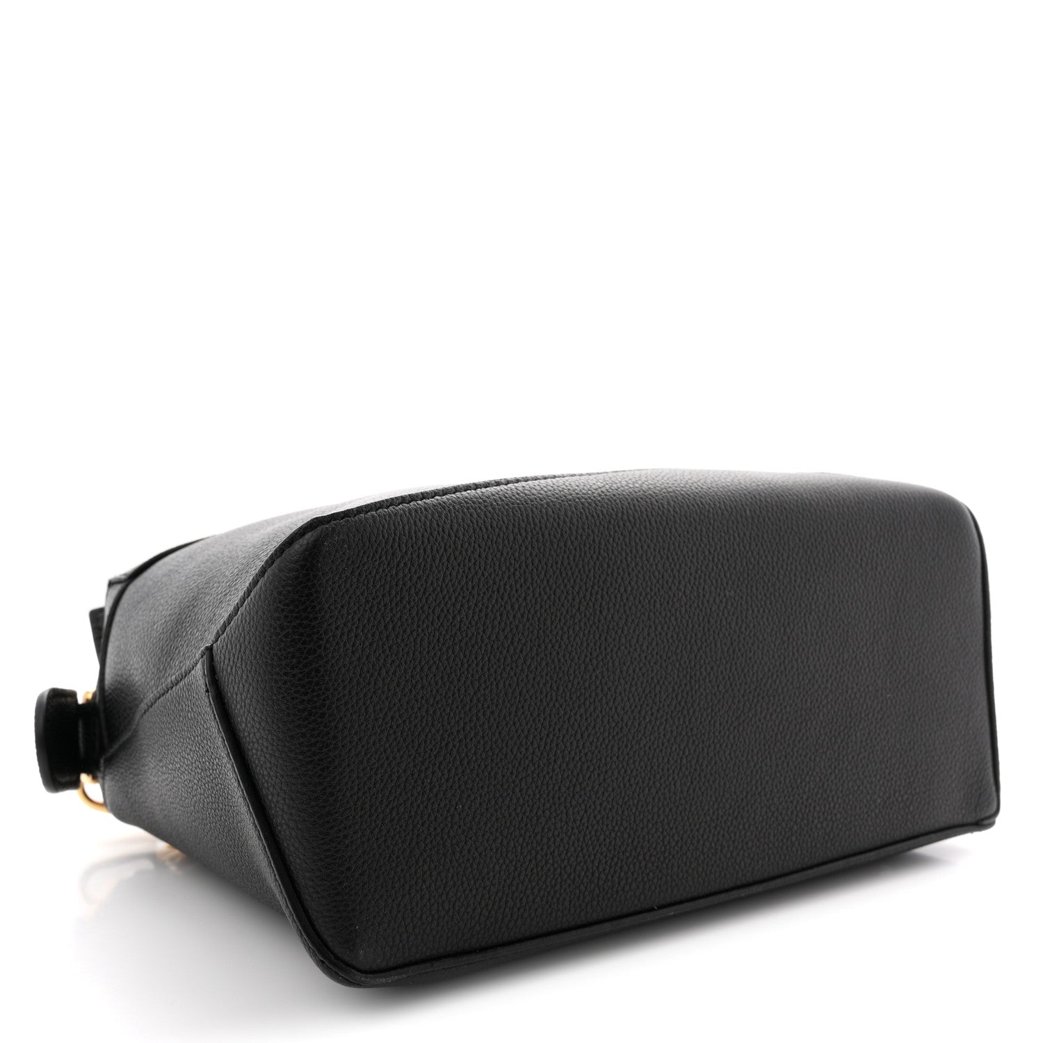 Grained Calfskin Small Puzzle Bag Black