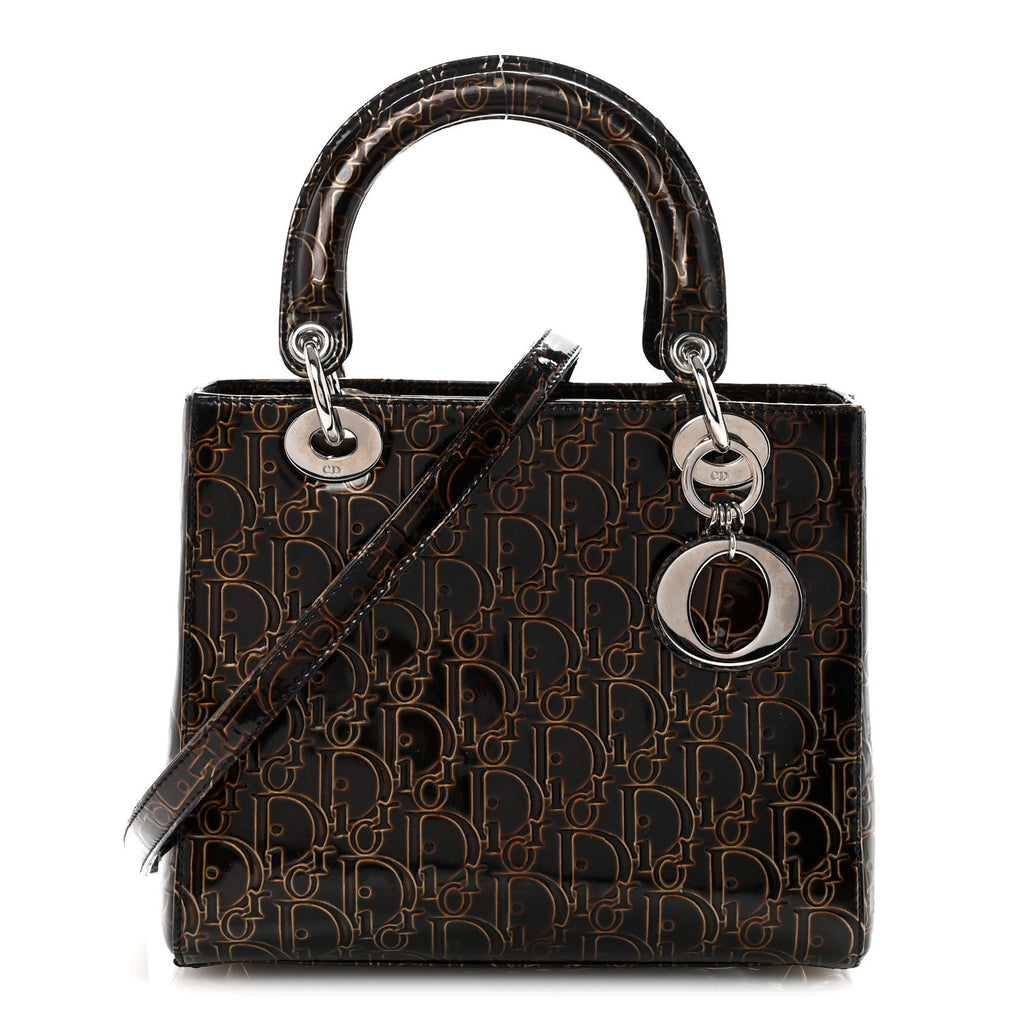 Patent Ultimate Medium Lady Dior Brown