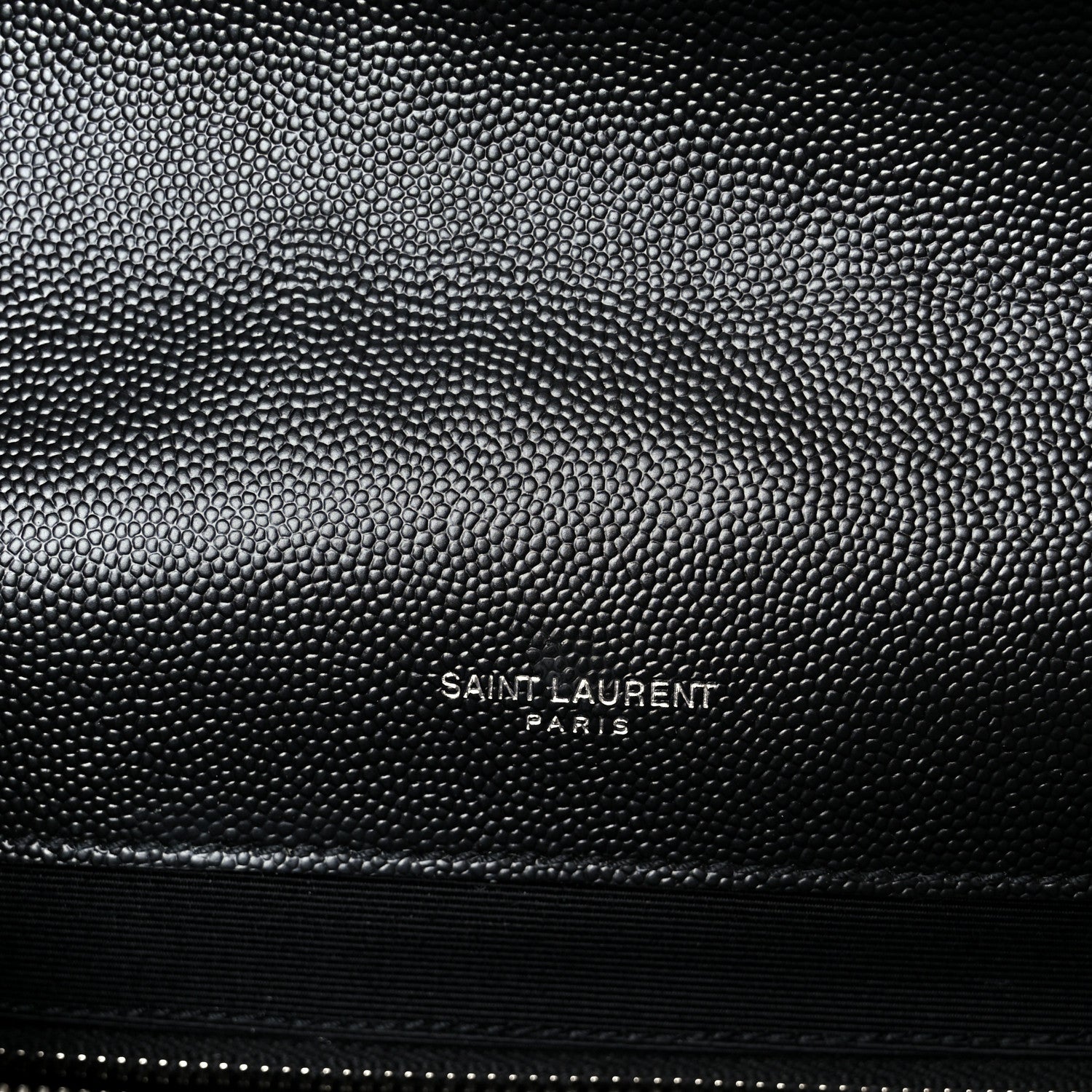 Grain De Poudre Textured Mixed Matelasse Large Triquilt Monogram Satchel Black