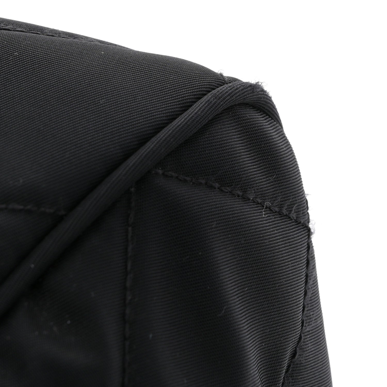 Nylon Tessuto Impuntu Quilted Shoulder Bag Black