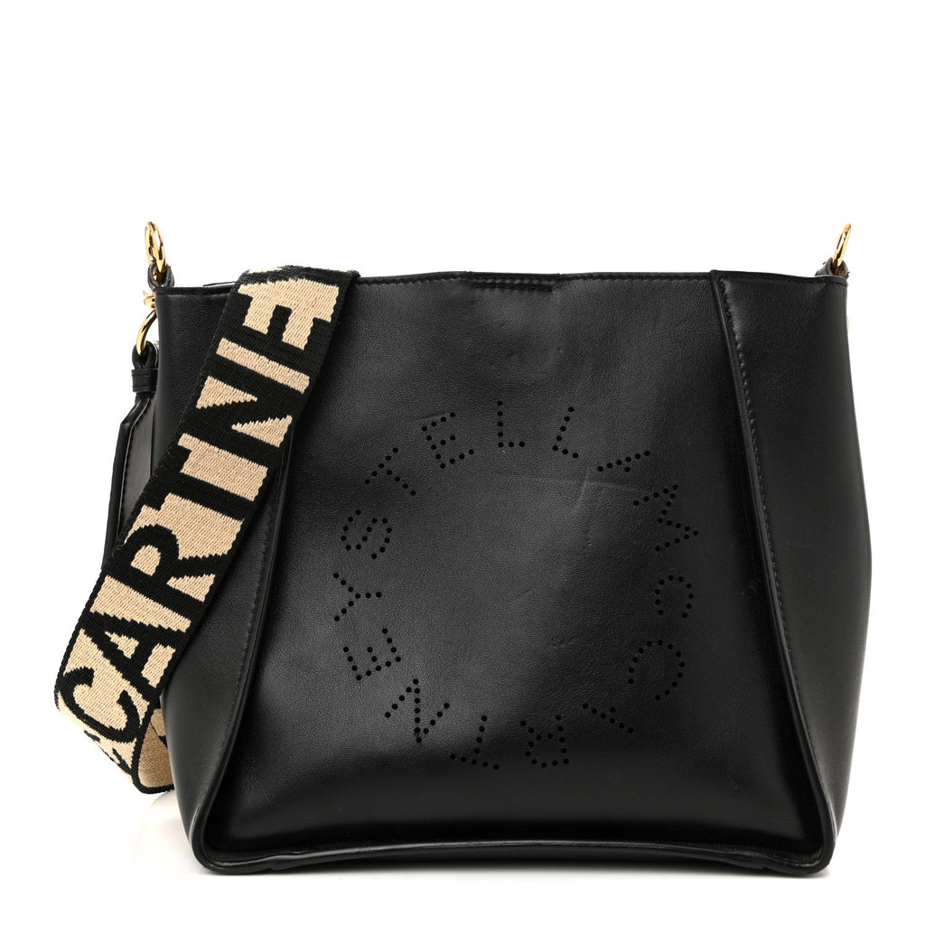 Eco Alter Nappa Perforated Logo Mini Crossbody Black