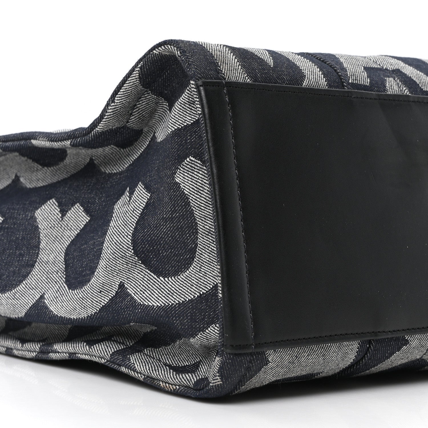 Denim Jacquard Large The Monogram Tote Bag Denim Blue