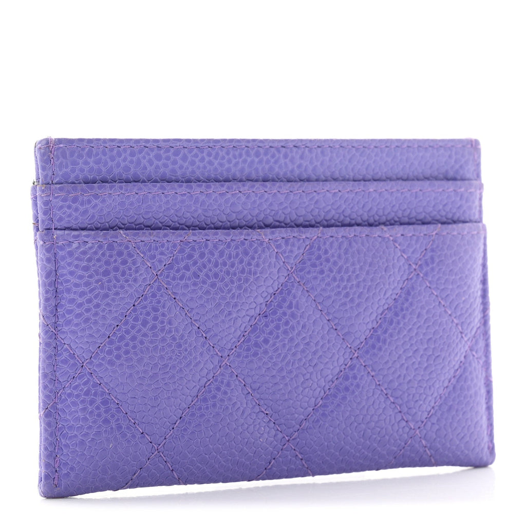 Caviar Quilted Incognito  Holder Purple