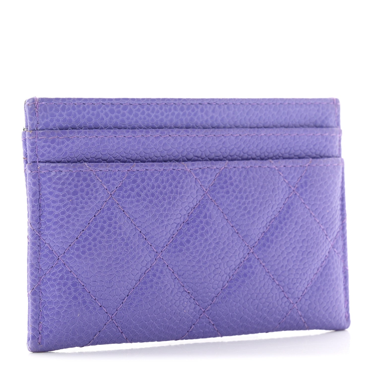 Caviar Quilted Incognito  Holder Purple