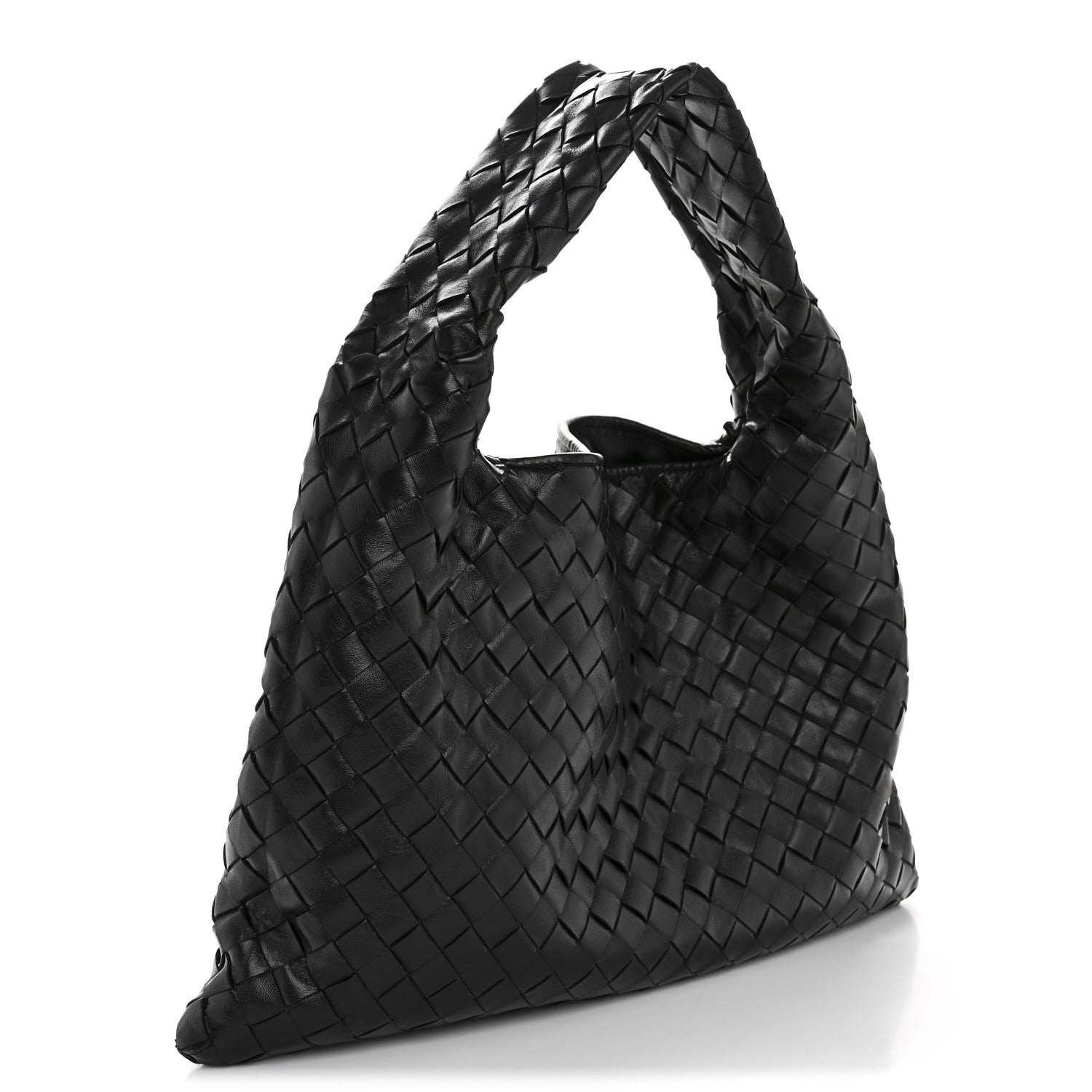 Calfskin Intrecciato Small Hop Black
