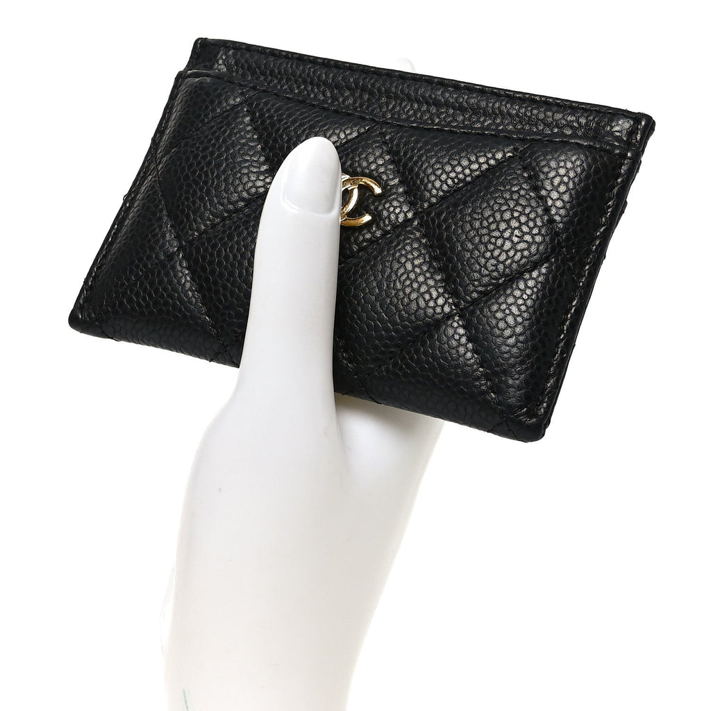 Caviar Quilted  Holder Black