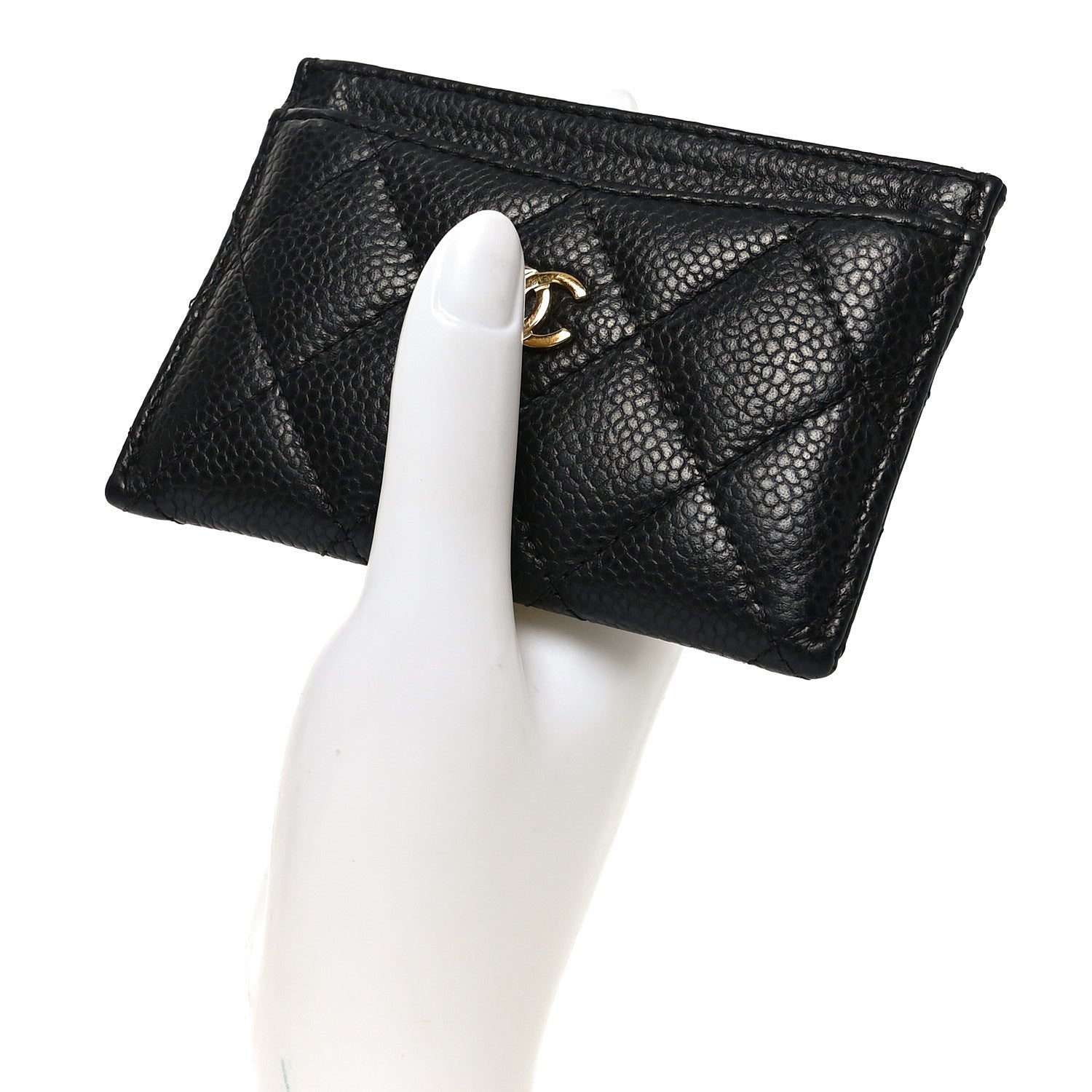 Caviar Quilted  Holder Black