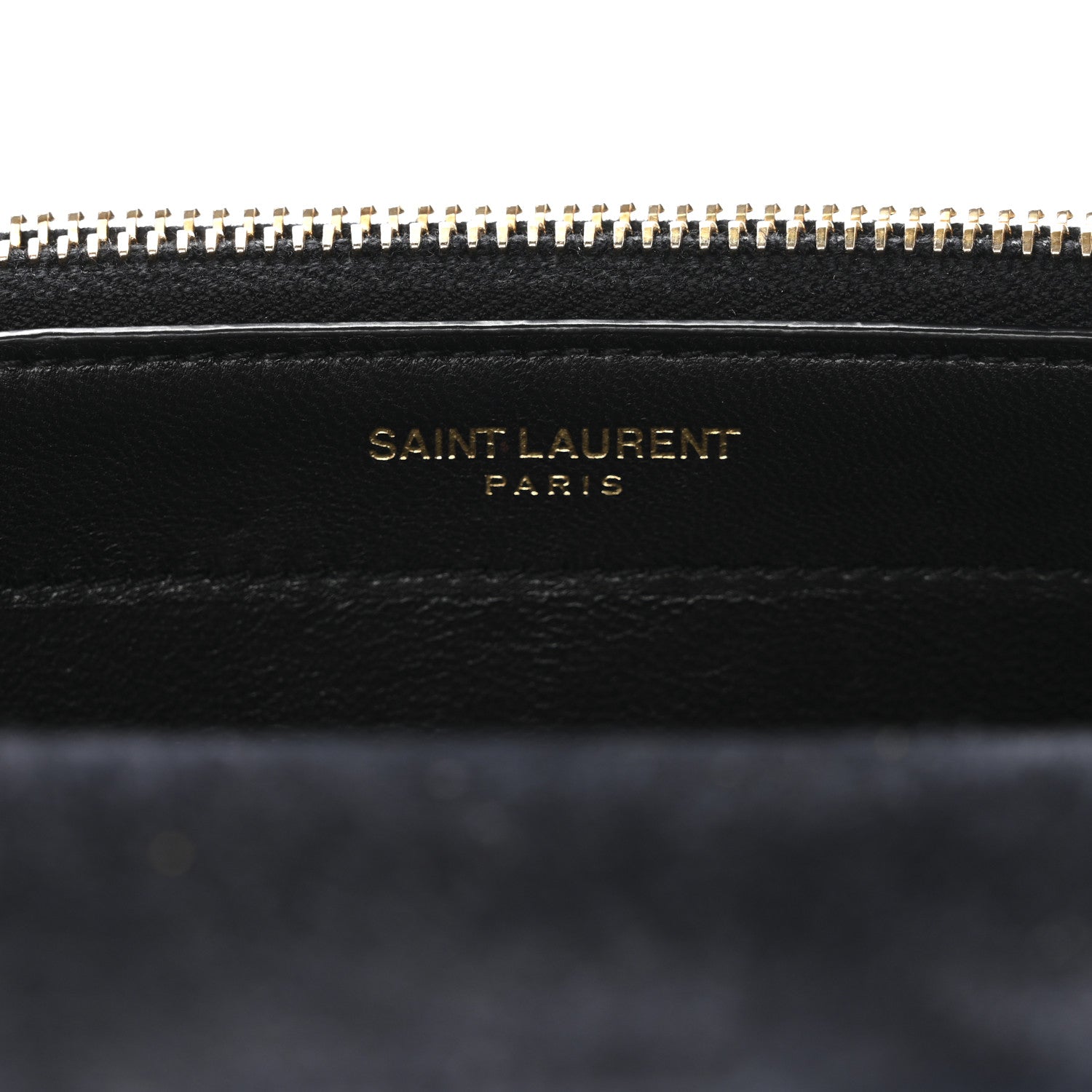 Metallic Goatskin Lambskin Classic Monogram Kate Tassel Chain Wallet Gold