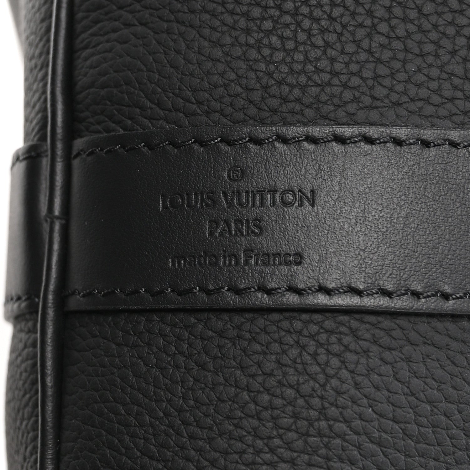 Grained Calfskin Aerogram Keepall Bandouliere 50 Black