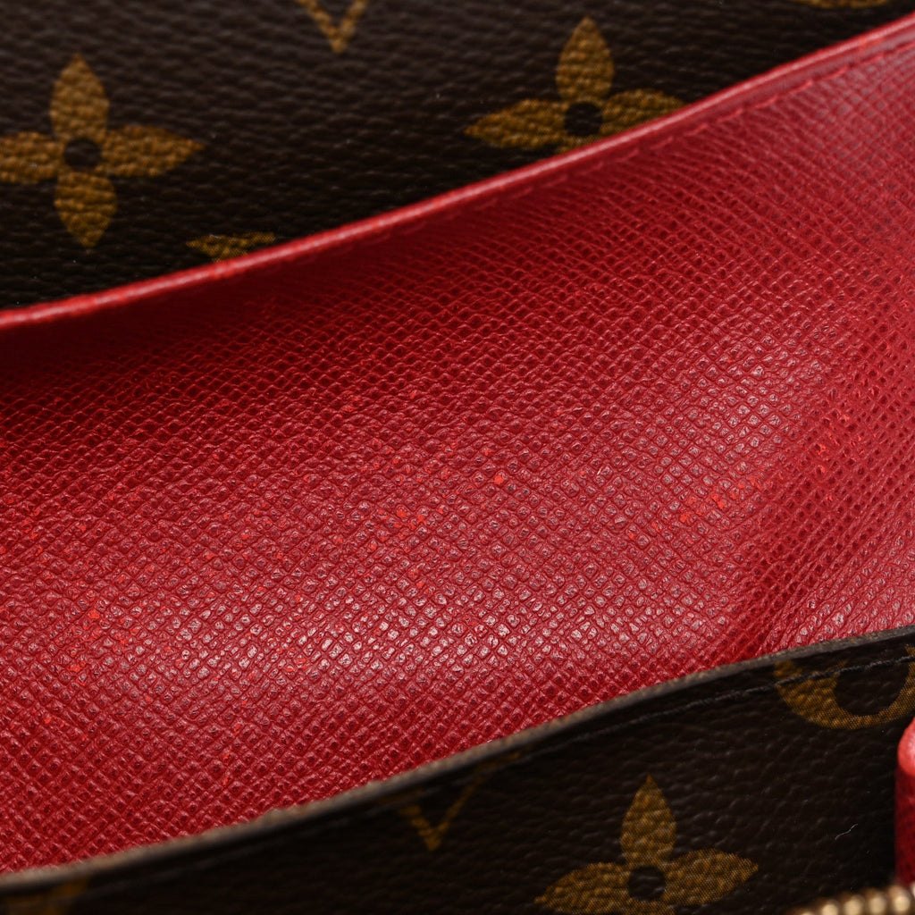 Monogram Emilie Wallet Red