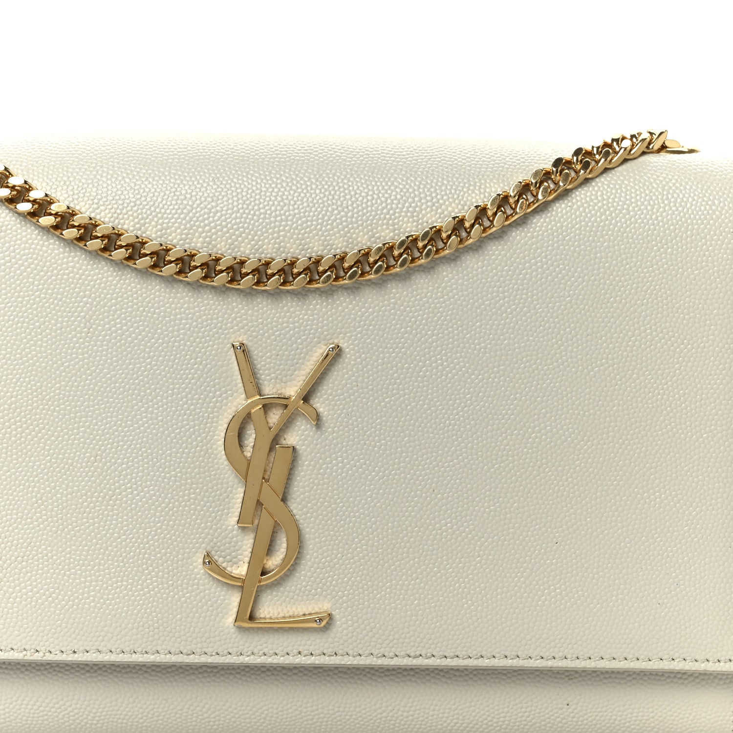 Grain De Poudre Medium Classic Monogram Kate Satchel Crema Soft