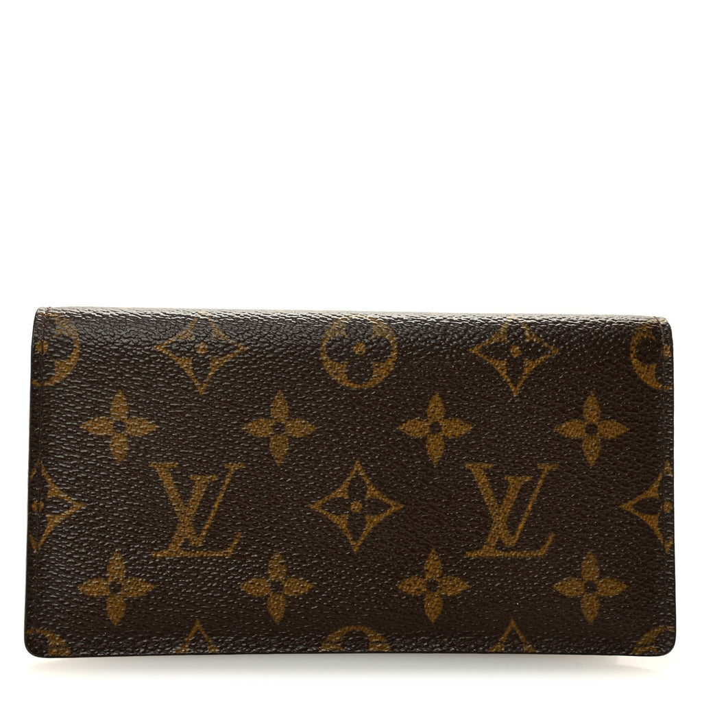 Monogram Simple Checkbook Holder Wallet Cover