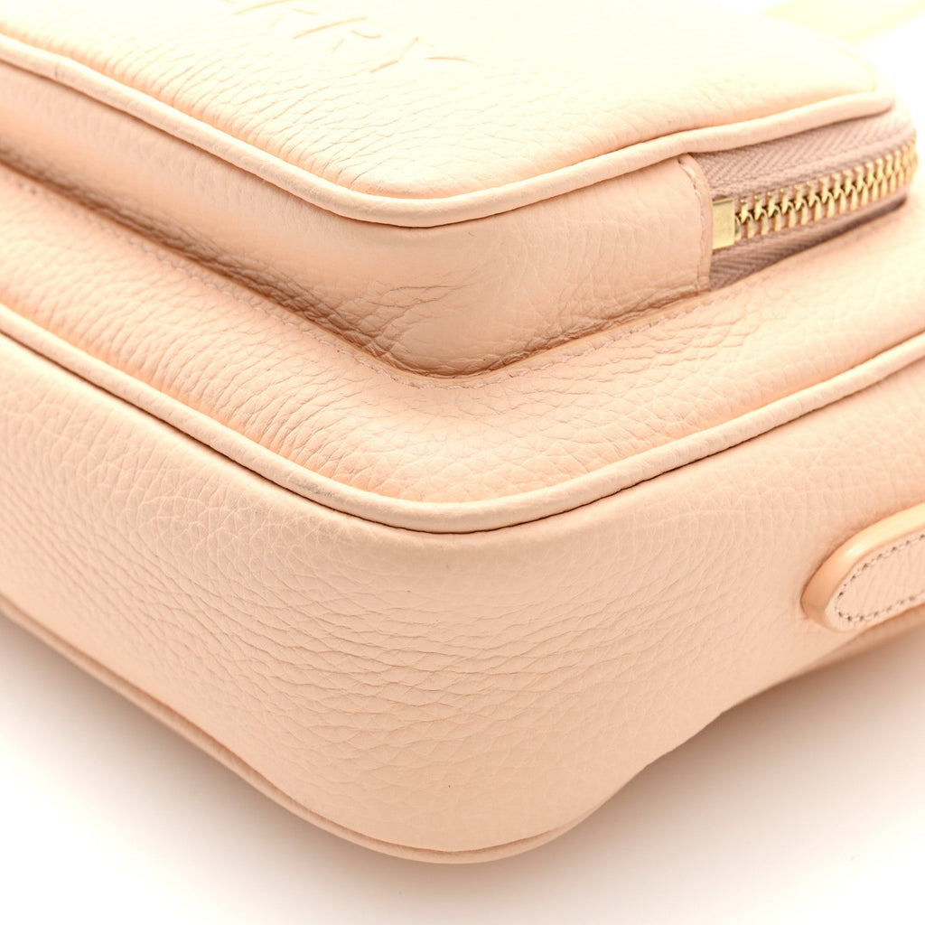 Grained Calfskin Small Camera Bag Peach Pink