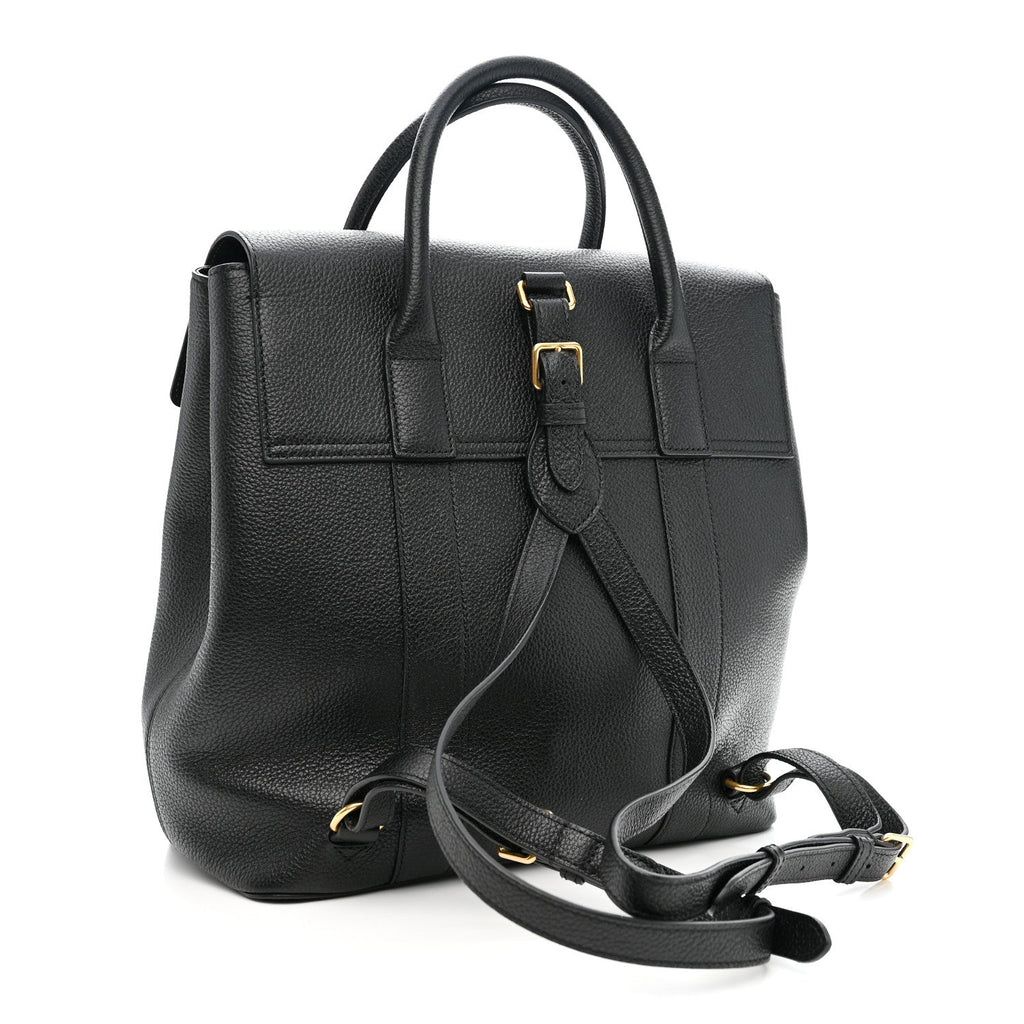 Classic Grain Calfskin Small Bayswater Backpack Black